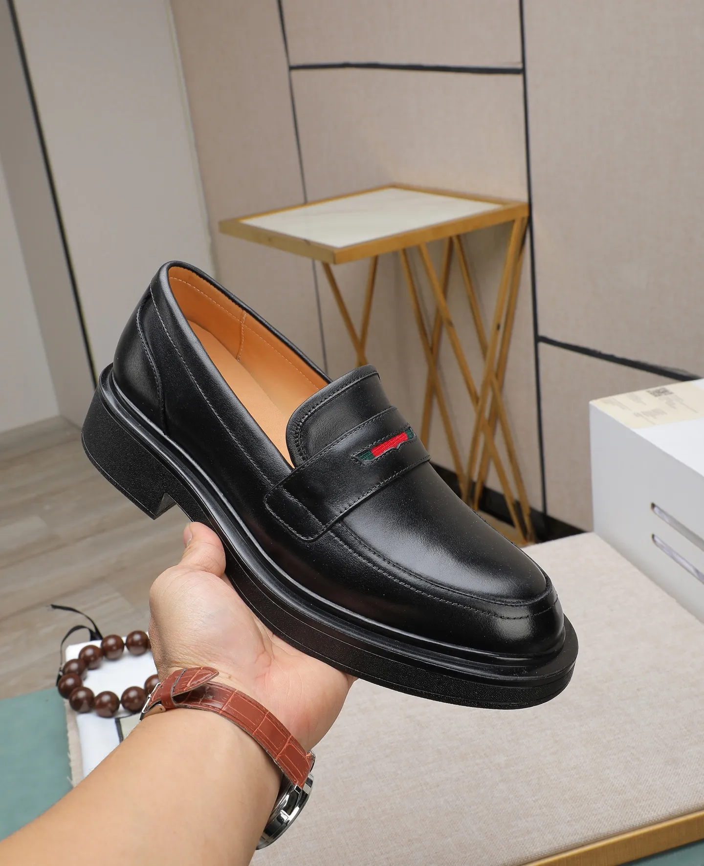 Men's shoes 💰520 📛📛Original (water-dyed cow lining) GUCCI official website formal shoes🌀 Italian 🇮🇹Imported cowhide➕Top imported water-dyed cowhide lining💋Finely handmade Original bottom, the real thing looks better when photographed in person Standard size 38-44